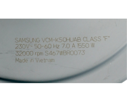 Двигатель для пылесоса Samsung 1550W, H115мм, Ø134мм, h32мм, VCM-K50HUAA DJ31-30183J DJ31-00007Q VAC003SA