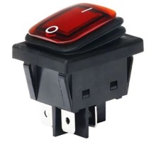 Кнопка KCD4 30А, красный