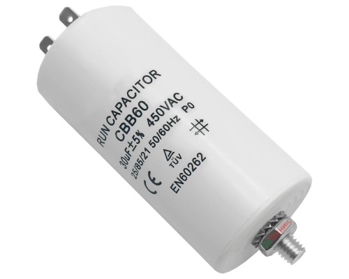 Конденсатор CBB60 30 мкф 450V пластик CAP530UN
